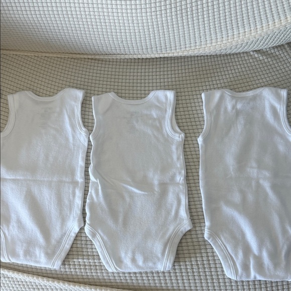 Carter's White Sleeveless Bodysuits - Picture 2 of 2